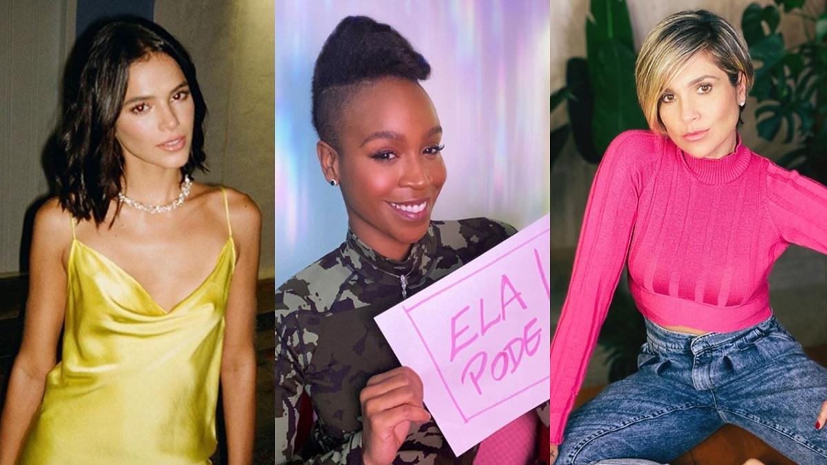 cortes de cabelo de Bruna Marquezine, Karol Conka e Flávia Alessandra