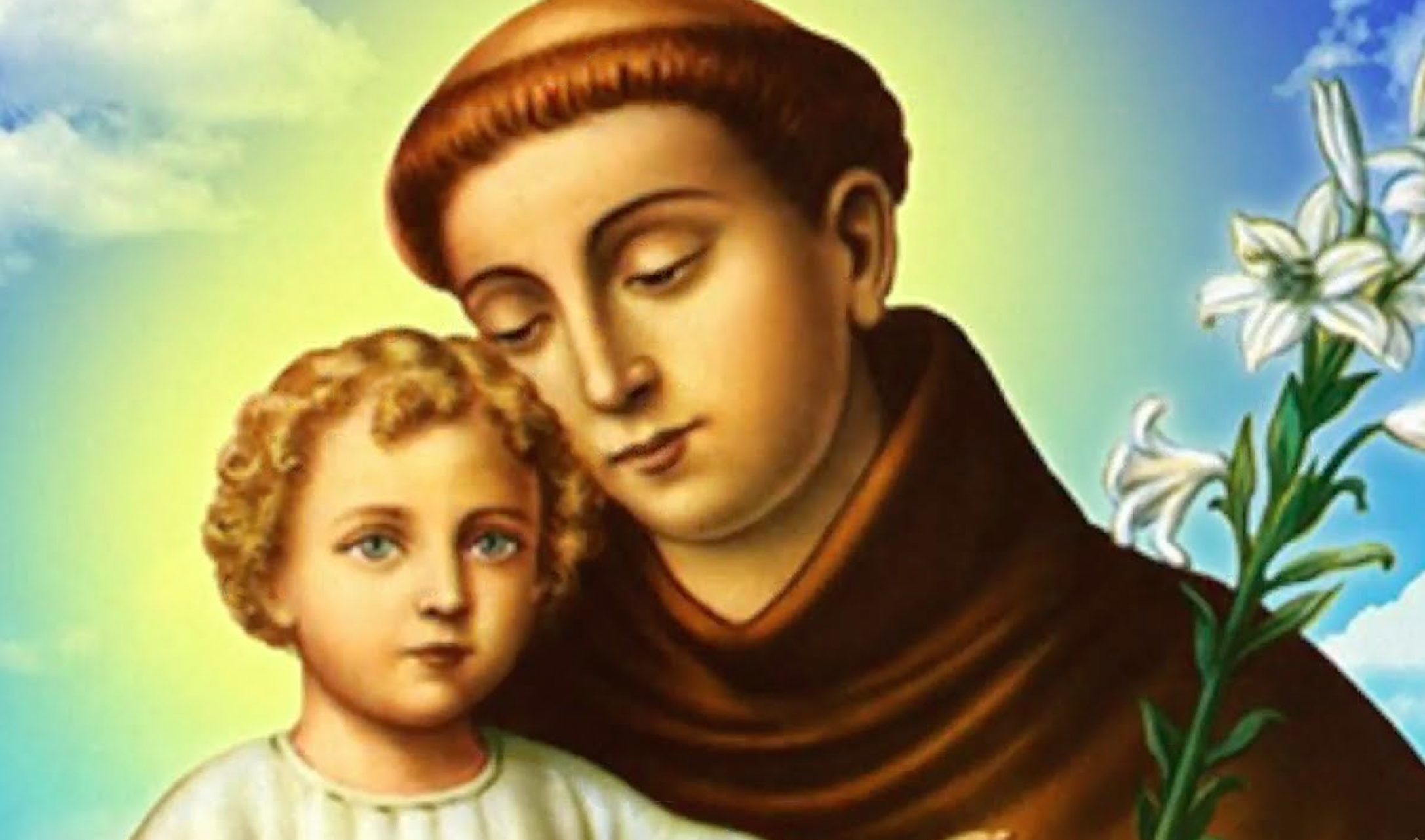 pintura retrata a imagem de Santo Antônio