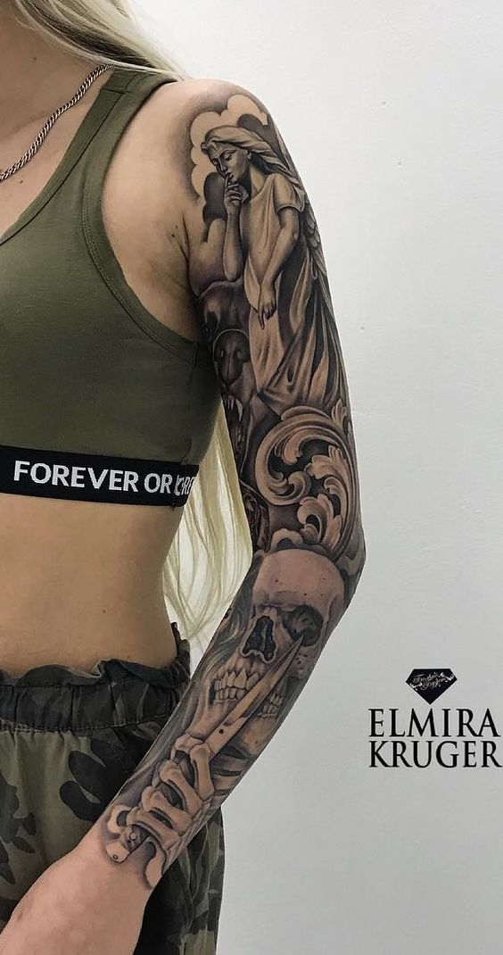 Tatuagem feminina no braço 40 desenhos delicados