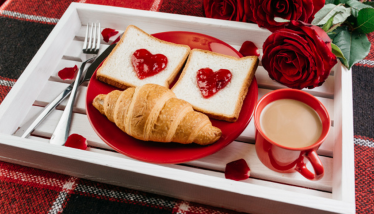 café da manhã romântico