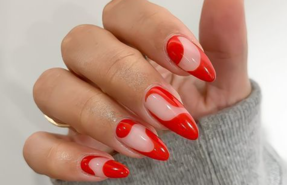 unhas decoradas vermelhas