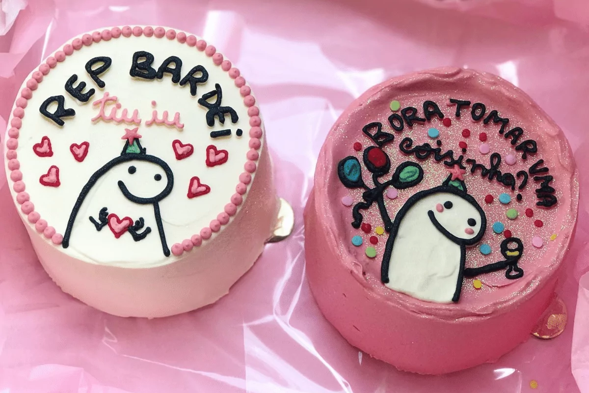 Bentô Cake com frases para aniversário