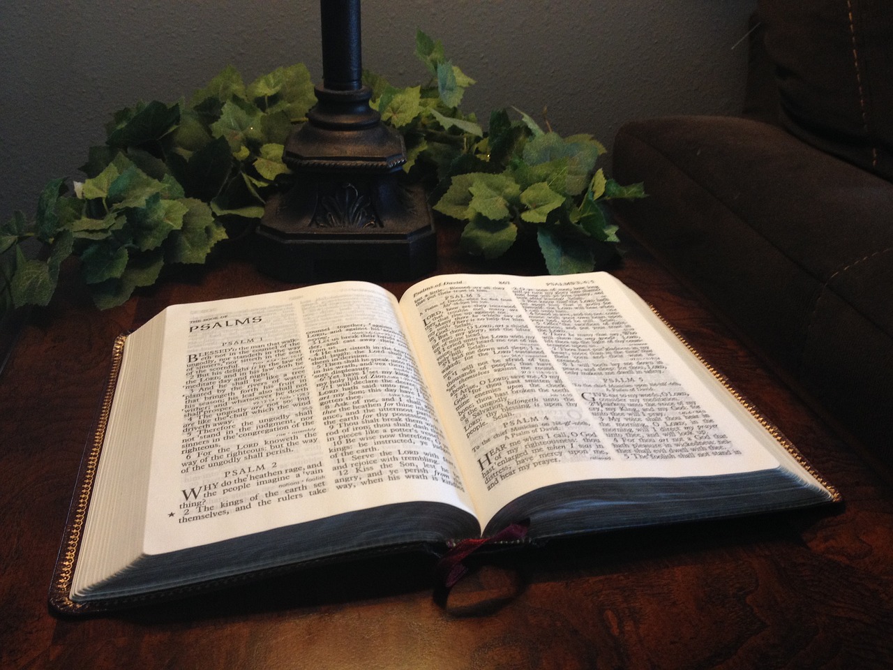Salmos 139: A imagem mostra uma Bíblia aberta sobre um fundo bonito. 